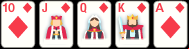 Royal Flush Cards.