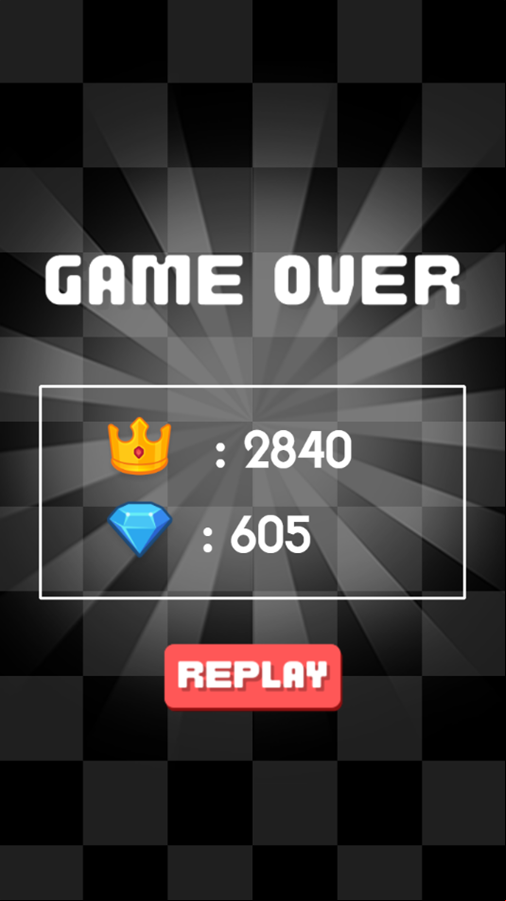 2048 Block Blast Puzzle Game Over Screenshot.