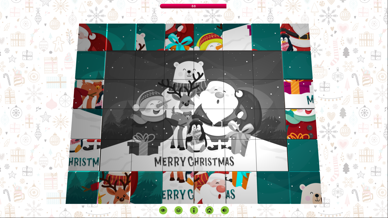 3D Christmas Block Game Start Screenshot.