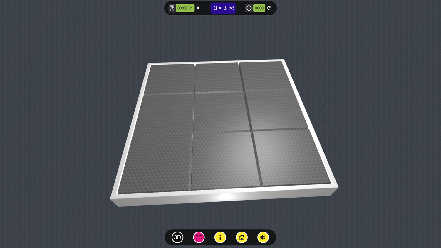 3D Monster Tic Tac Toe Game Level Start Screenshot.