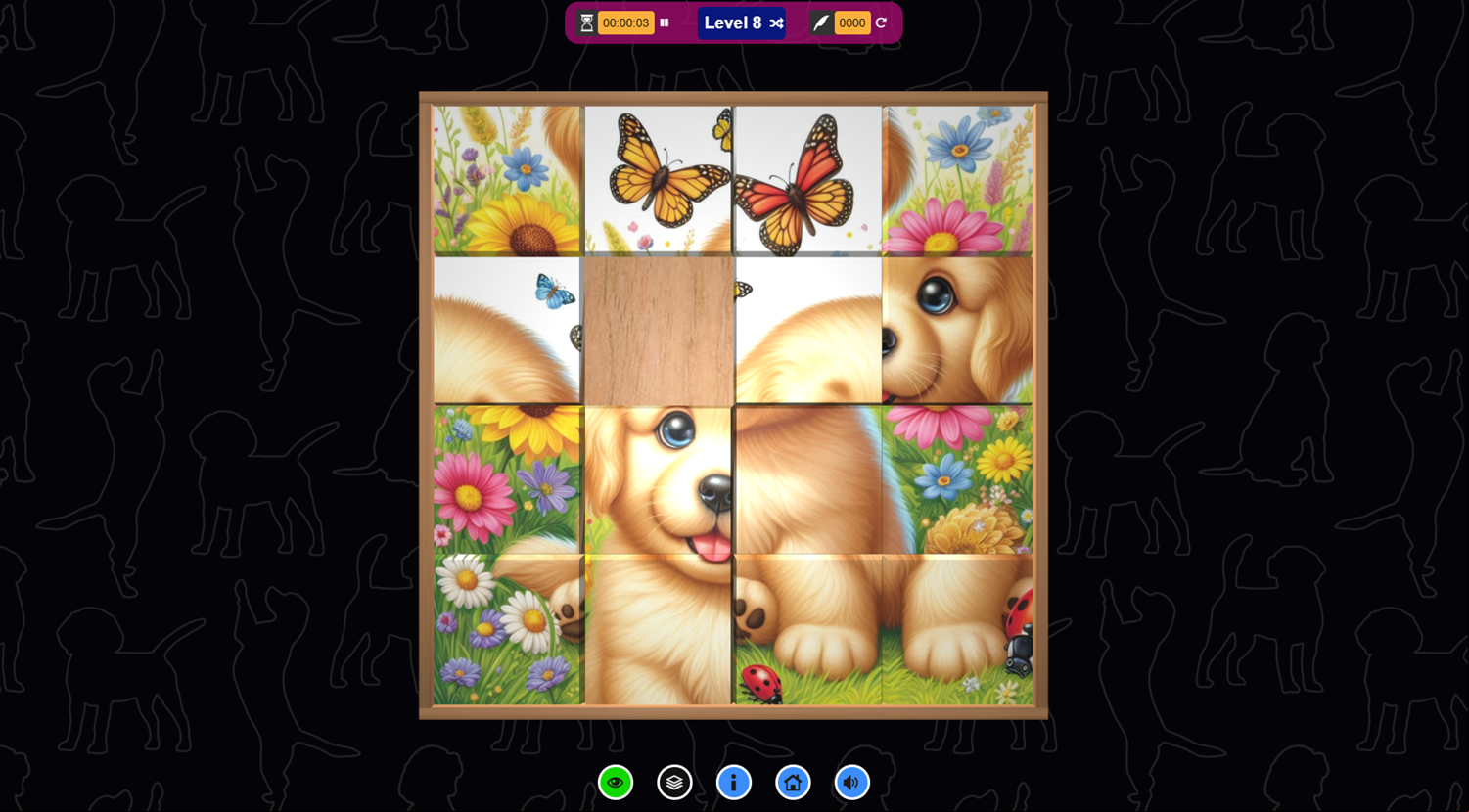 3D Pet Sliding Puzzle Game Next Level Screenshot.