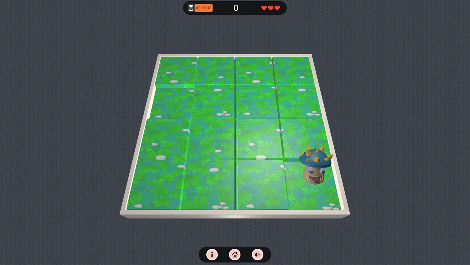 3D Whack a Monster Game Start Screenshot.