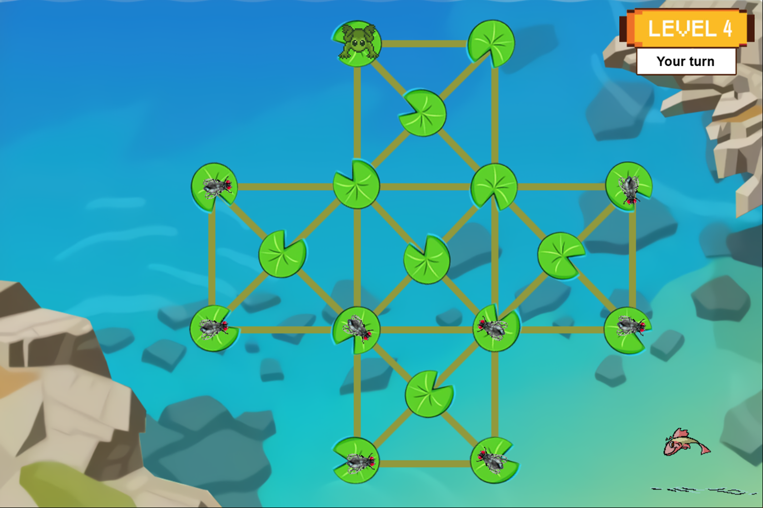 A Frog And The Flies Game Next Level Screenshot.