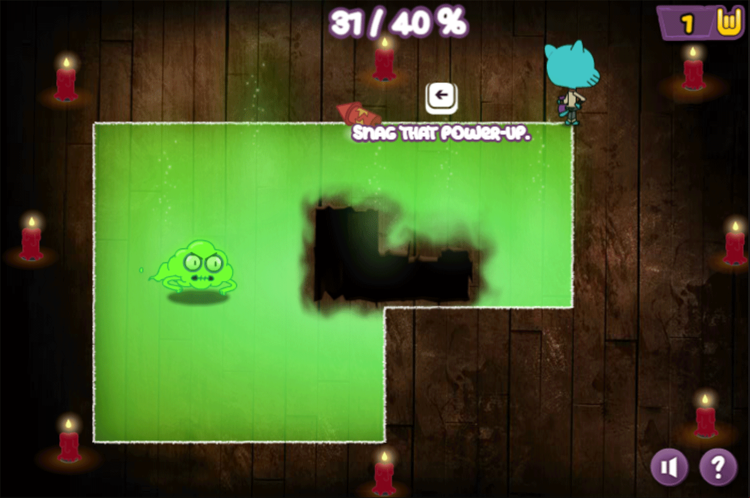 Amazing World of Gumball Class Spirits Game Power Up Screenshot.