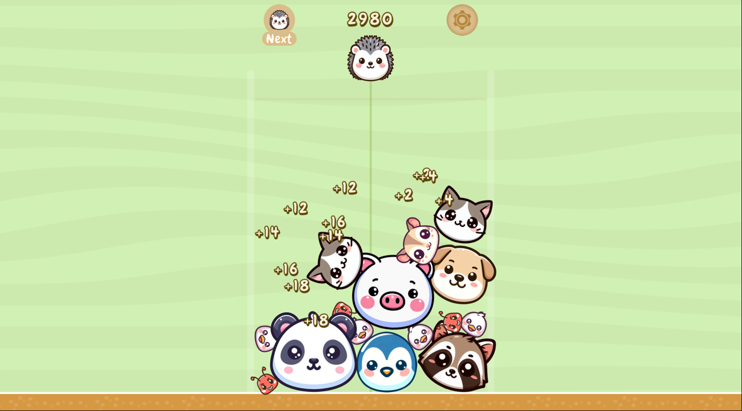 Animals Merge Game Play Screenshot.