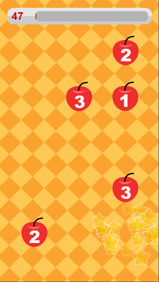Apple Dash Game Over Screenshot.