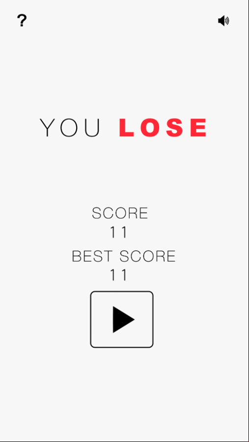 Arithmetic Line Game Over Screenshot.