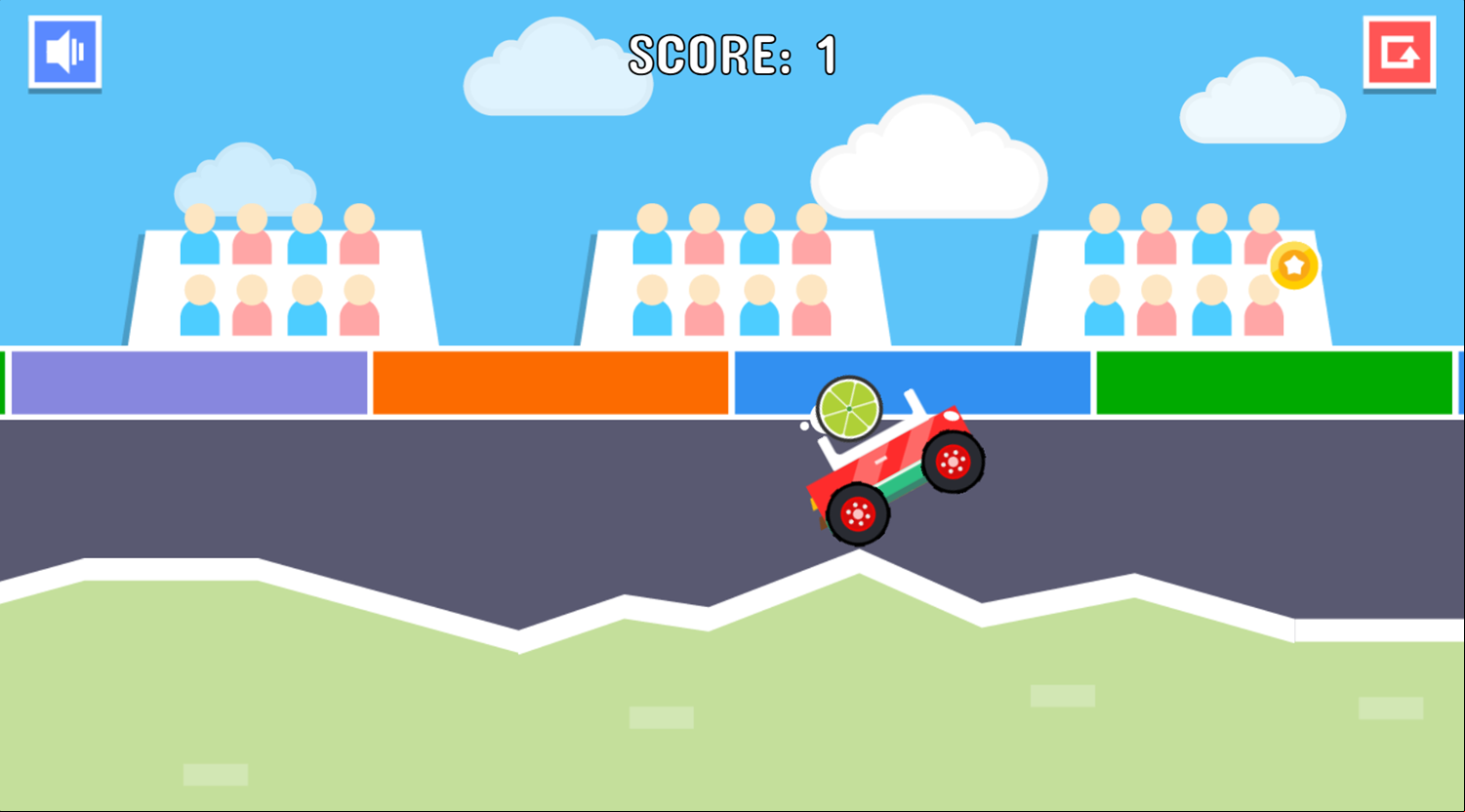 Ball Car Game Play Screenshot.