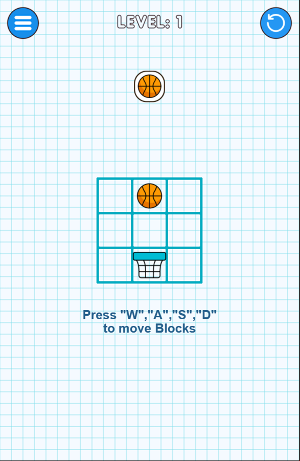 Basket Goal Game Level Start Screenshot.