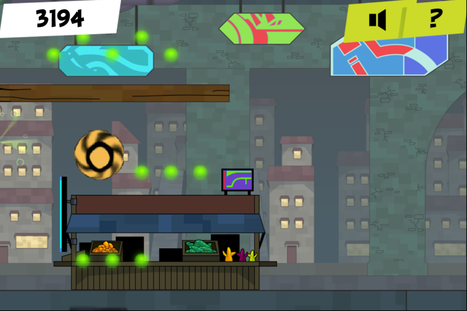 Ben 10 Undertown Runner Game Power Up Screenshot.