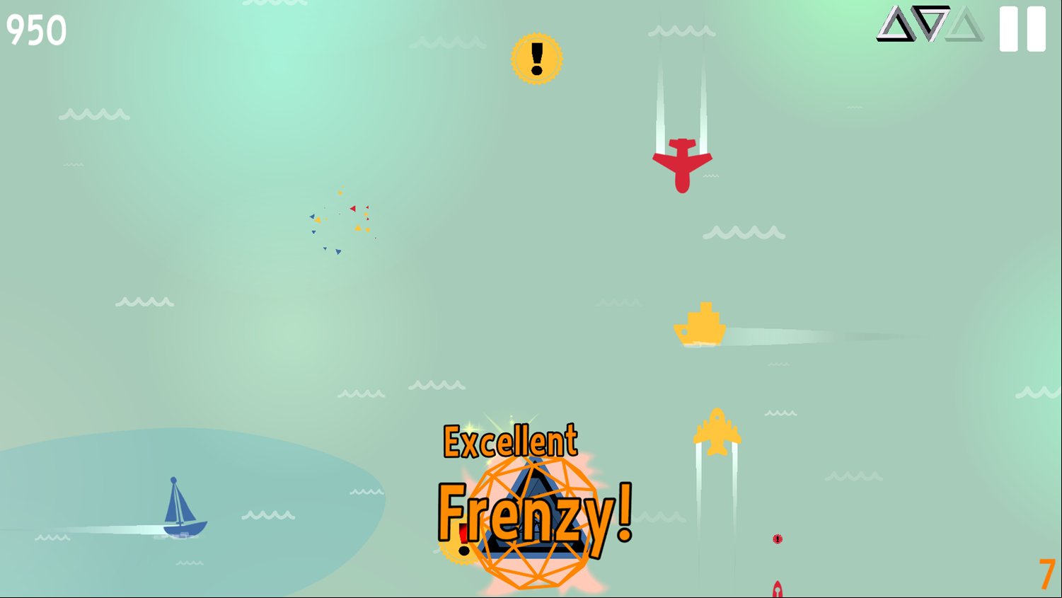 Bermuda Triangle Game Play Screenshot.