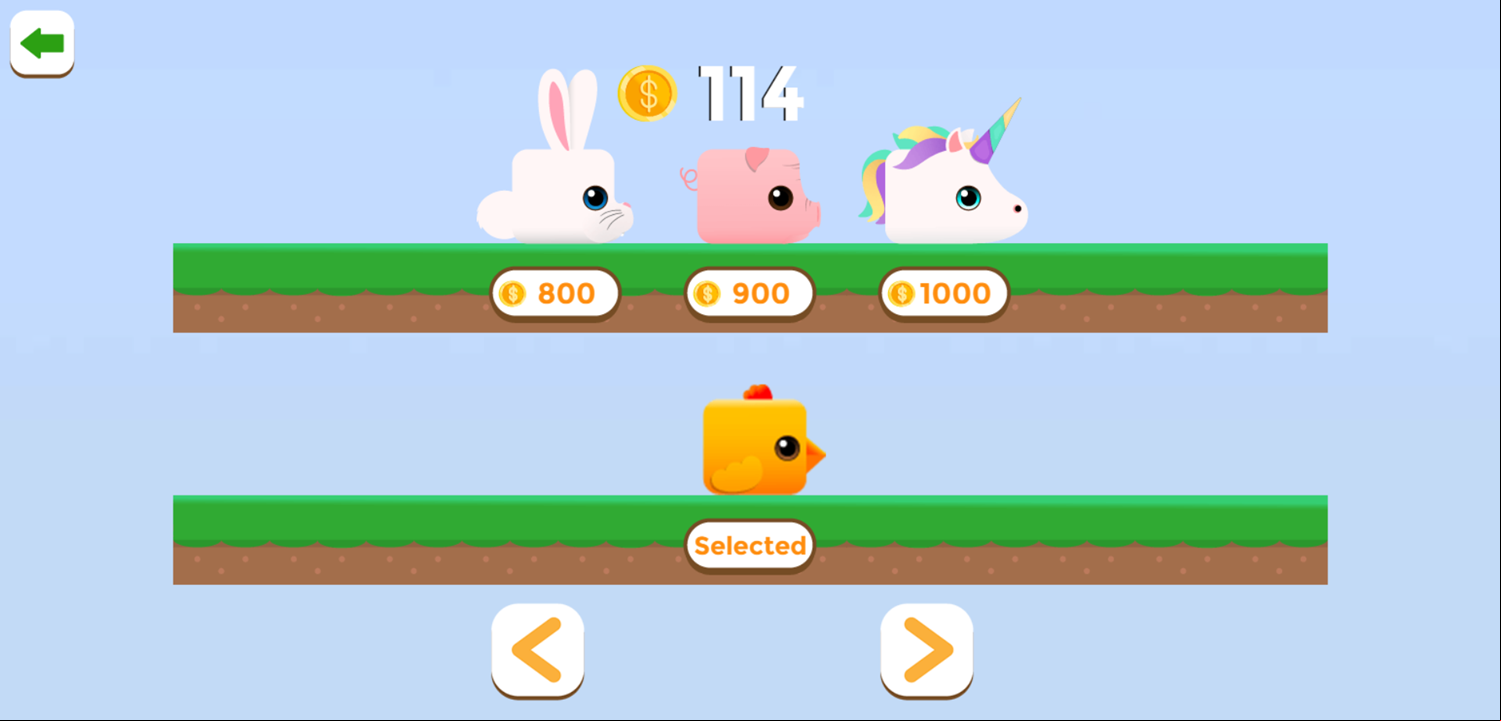 Bird Bump Game Shop Screenshot.