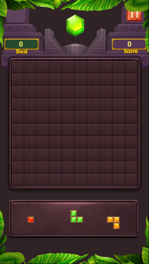 Block Puzzle Jewel Blaster Game Start Screenshot.