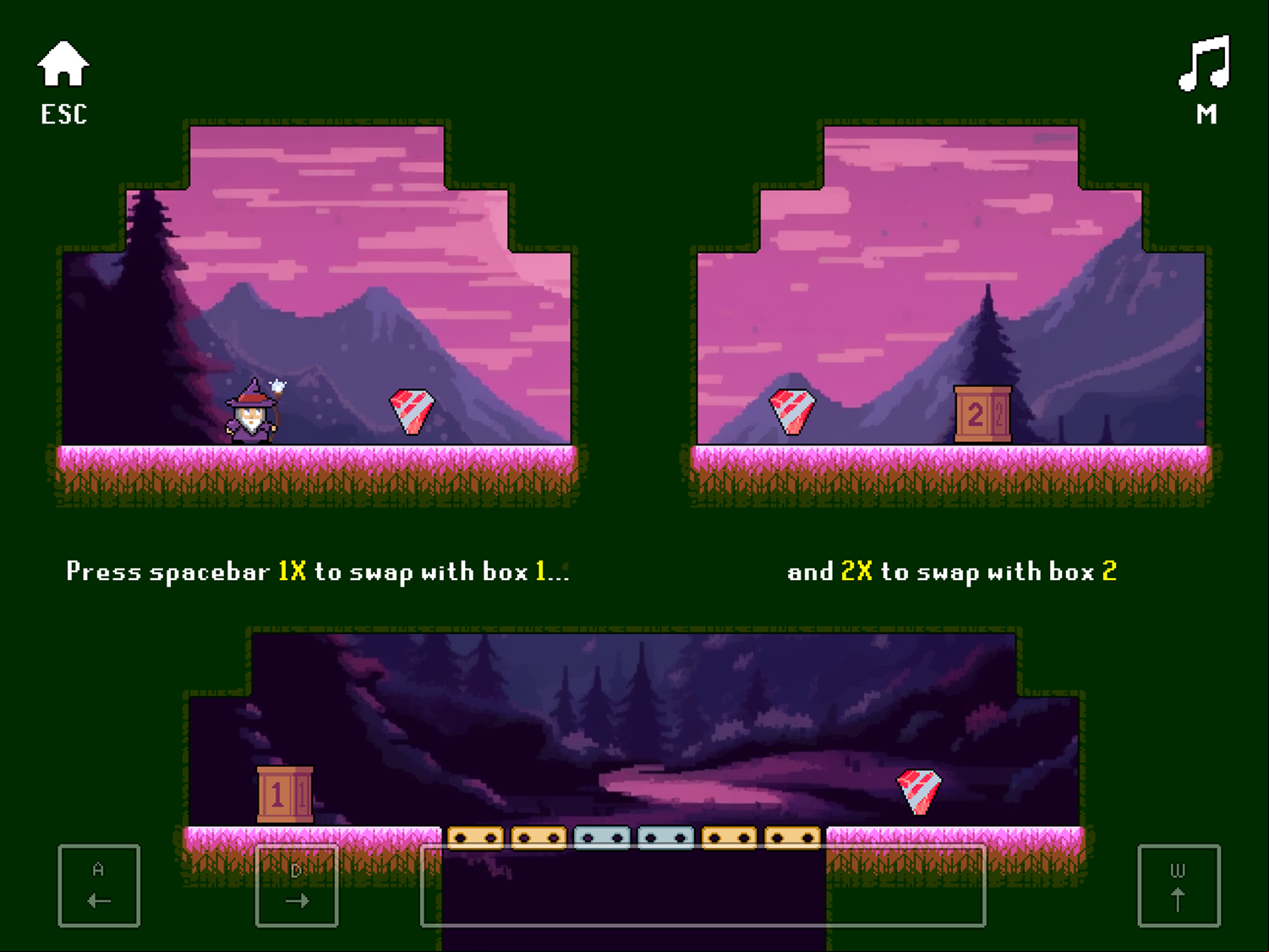 Boxes Wizard 2 Game Play Tips Screenshot.