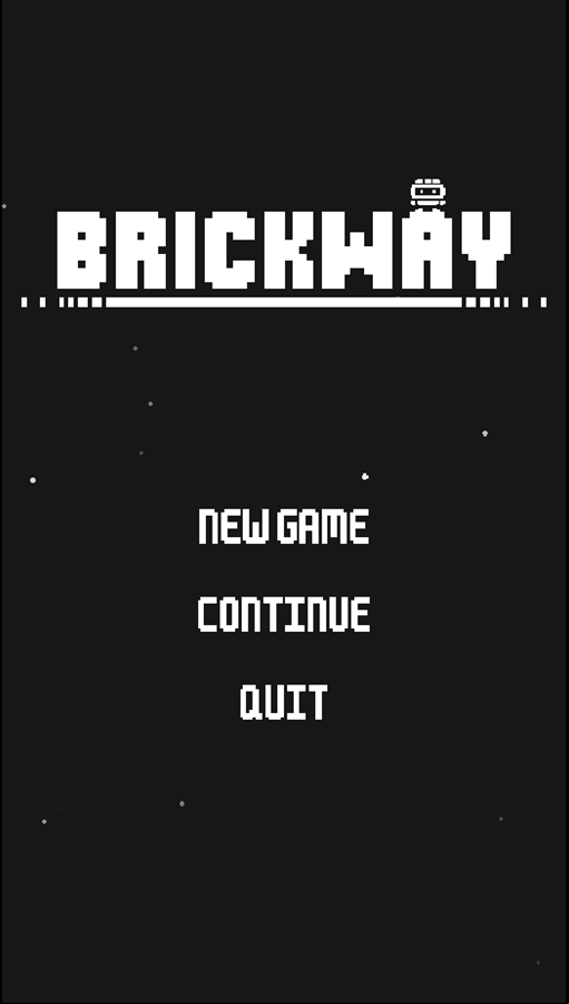 Brickway Game Welcome Screen Screenshot.
