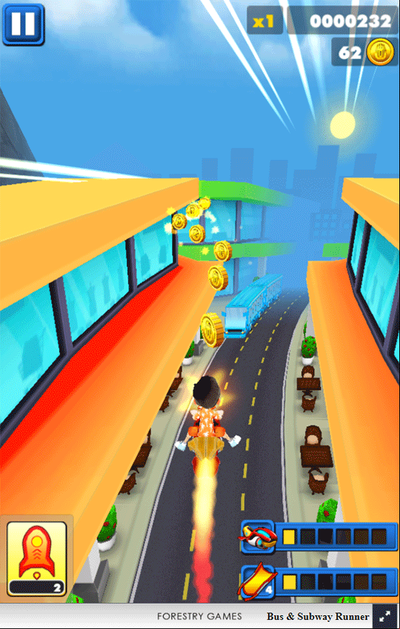 Bus and Subway Runner Game Screenshot.