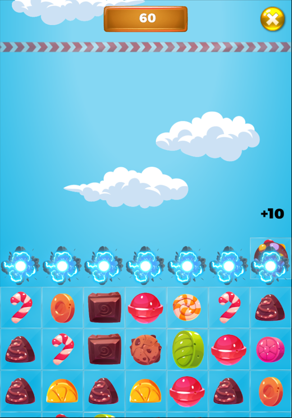 Candy Square Game Play Screenshot.