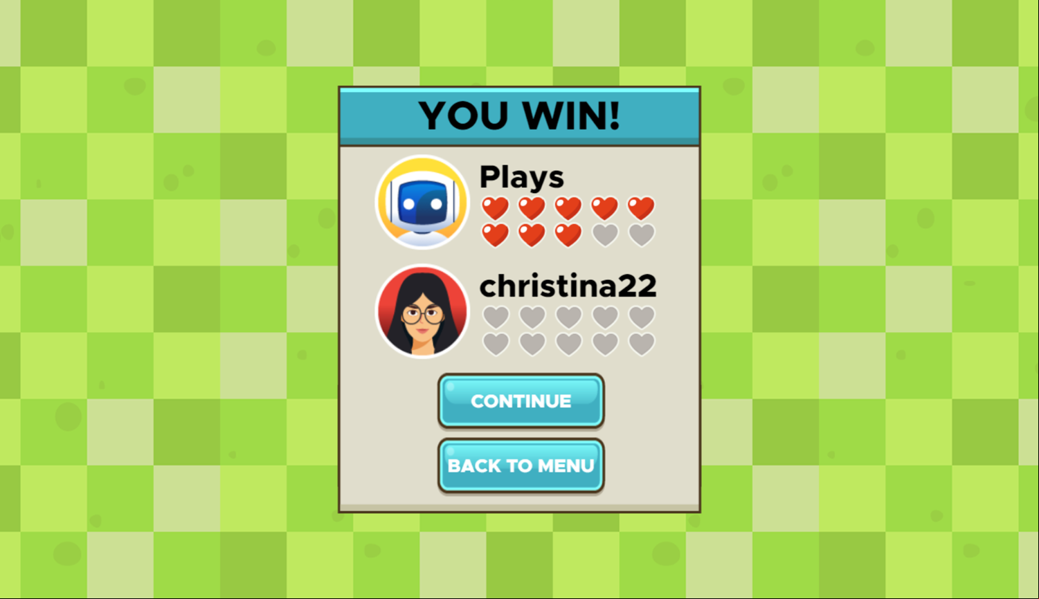 Castle Fight With Buddies Game Over Screenshot.