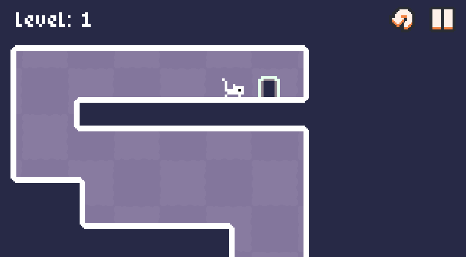 Cat Adventure Game Level Complete Screenshot.
