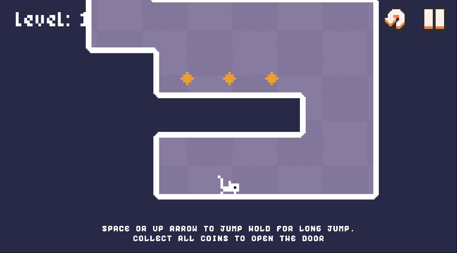 Cat Adventure Game Level Start Screenshot.