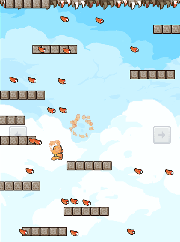 Caveman Down Game Progress Screenshot.