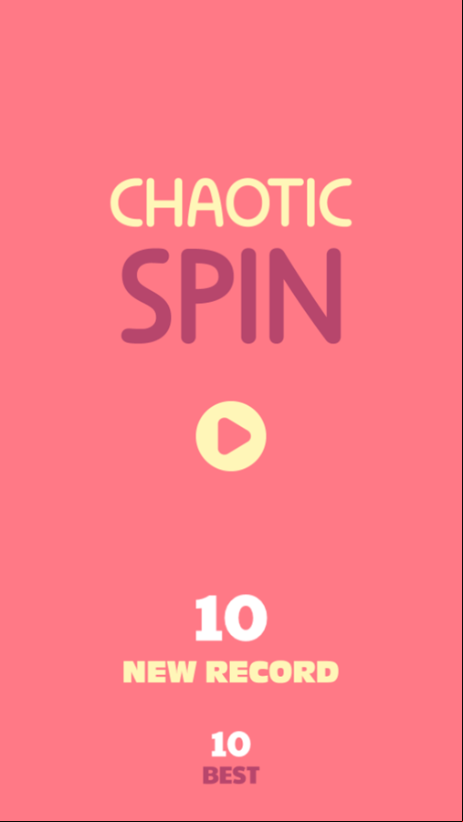 Chaotic Spin Game Score Screenshot.
