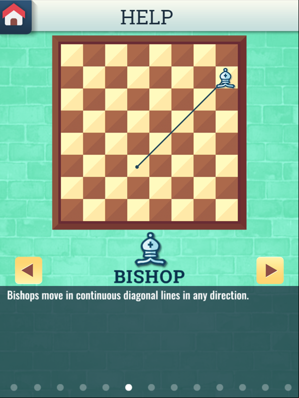 Chess Grandmaster Bishop Movement Instructions Screenshot.