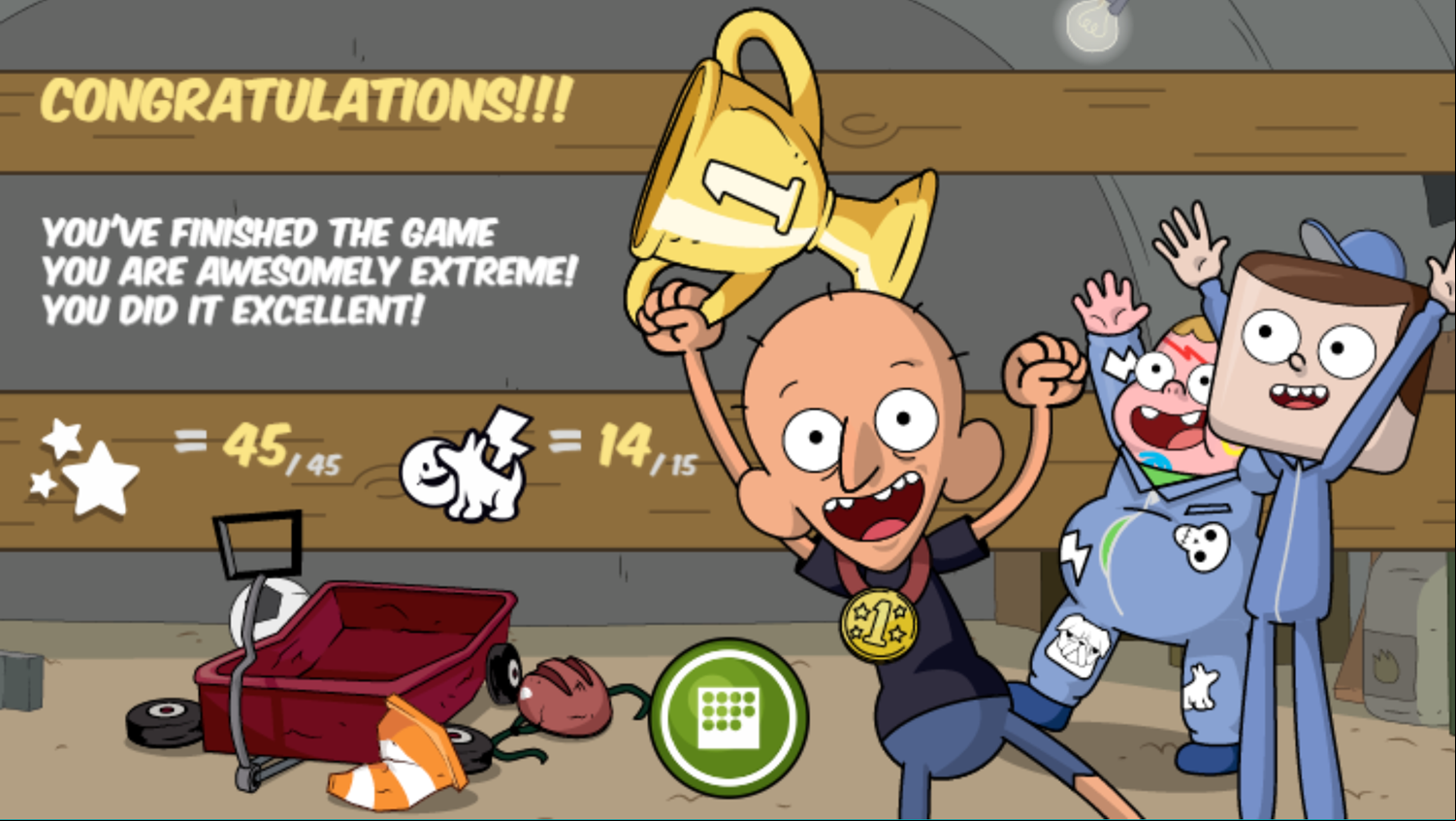Clarence Reckless Ramps Game Beat Screenshot.