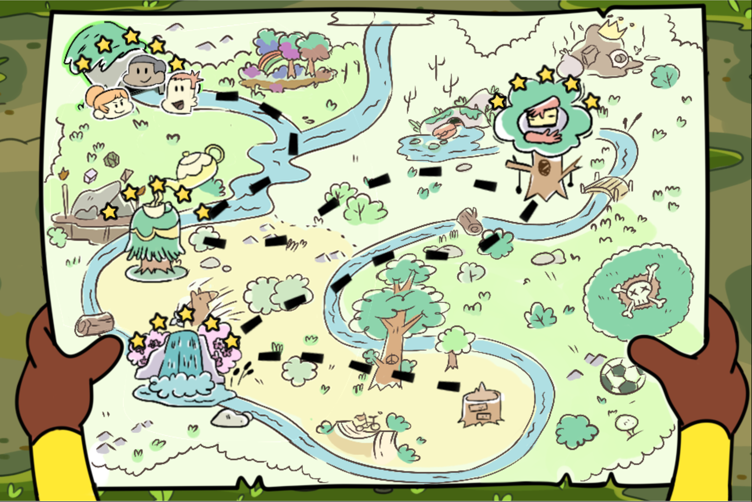 Craig of the Creek Defend the Sewers Map Screenshot.
