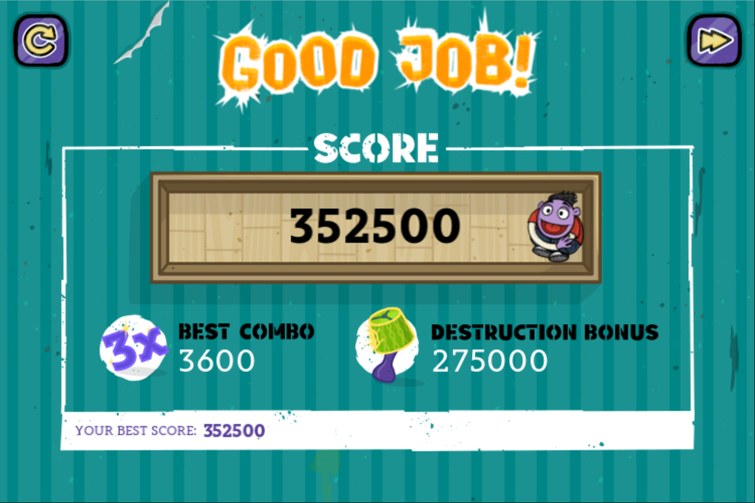 Crash and Bernstein Crash and Bernball Game Over Screenshot.