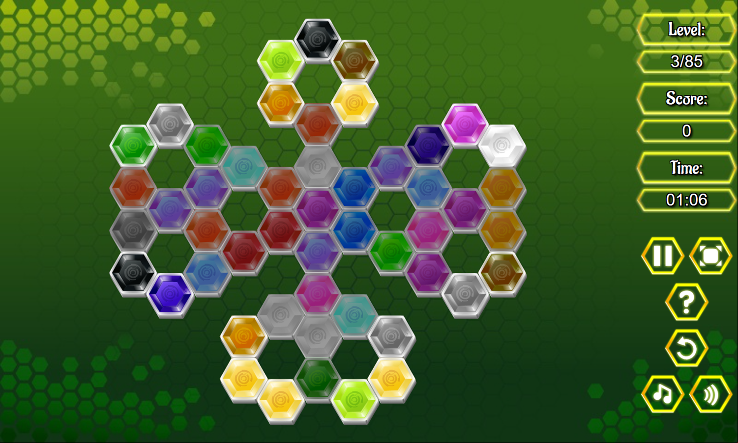 Crystal Hexajong Game Next Level Screenshot.