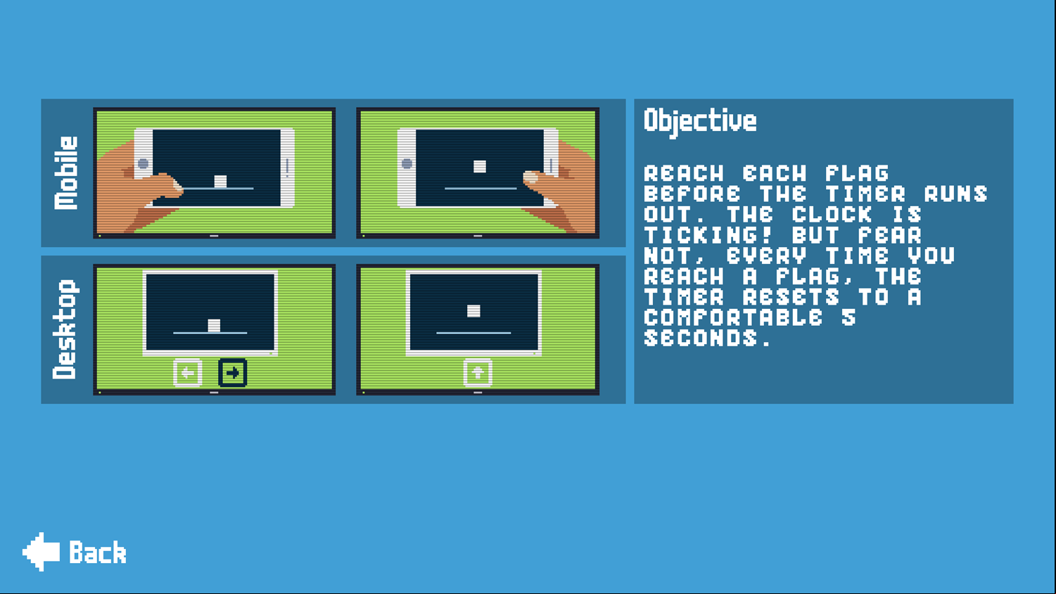 Cube Dash Game How to Play Screen Screenshot.