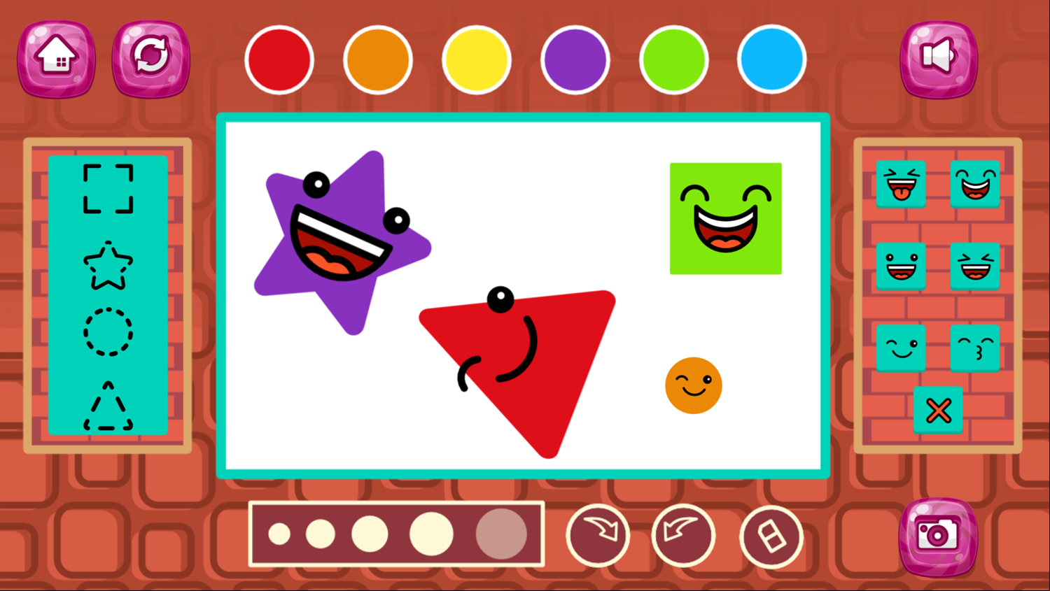 Cute Shapes Game Screenshot.