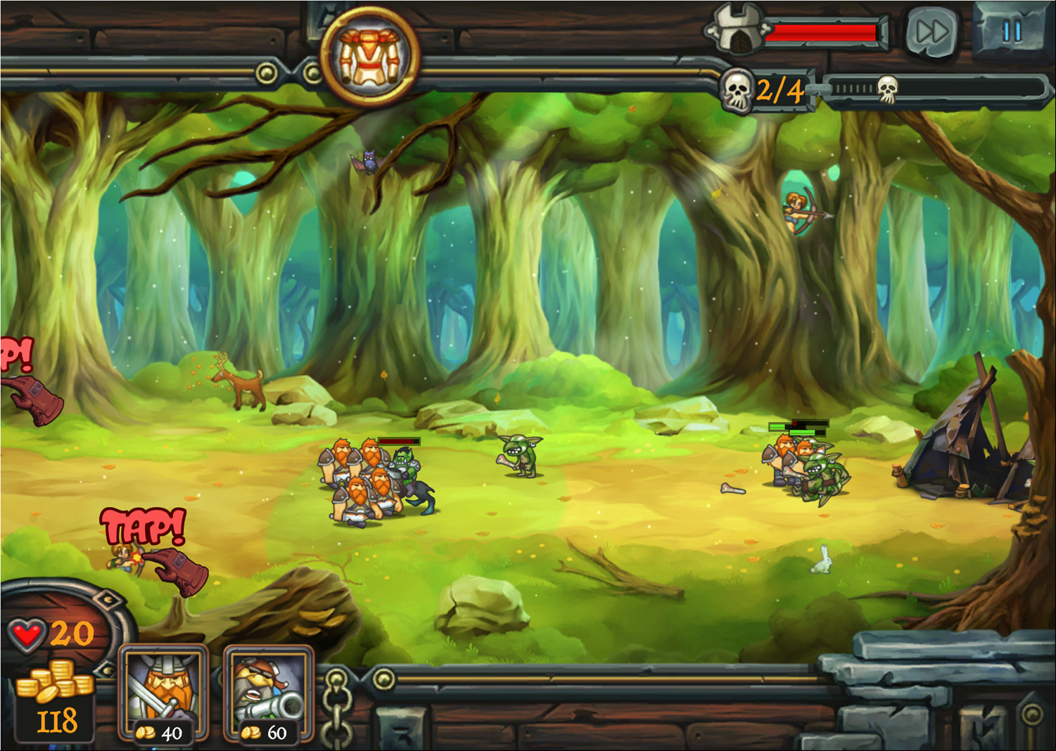 Defentures Game Screenshot.