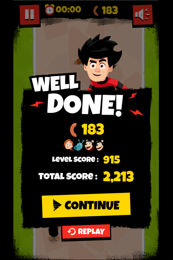 Dennis & Gnasher Sausage & Chips Gnasher Level Beat Screenshot.