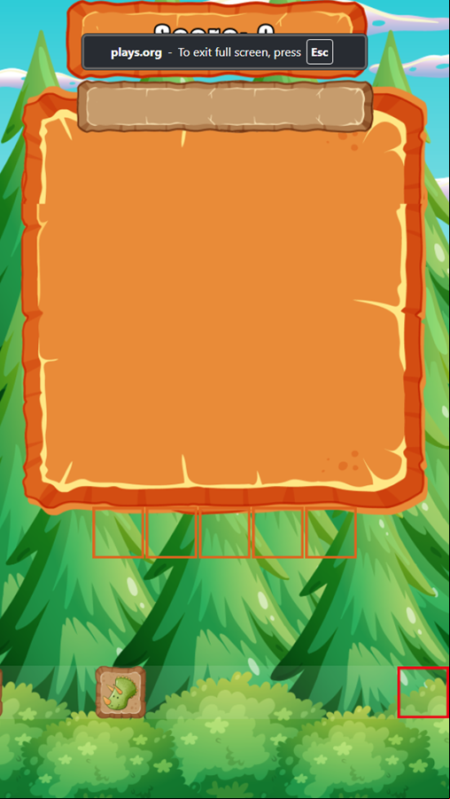 Dino Puzzle Game Start Screenshot.