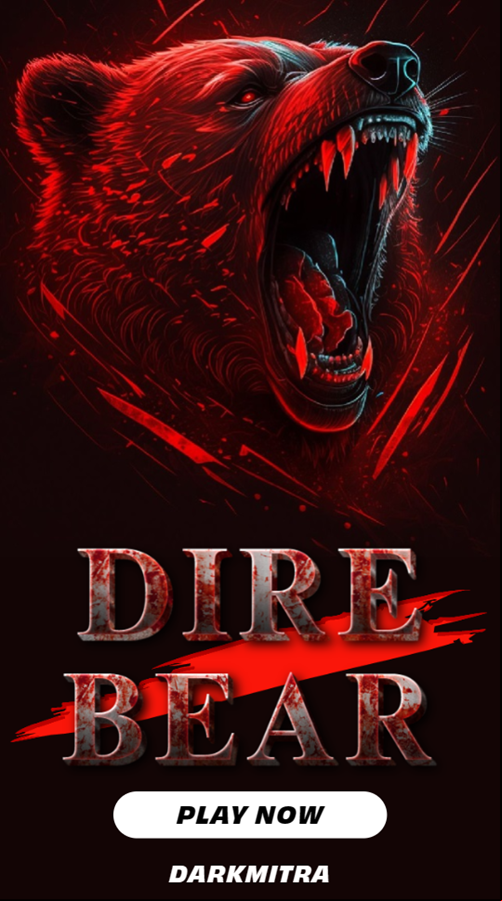 Dire Bear Game Welcome Screen Screenshot.