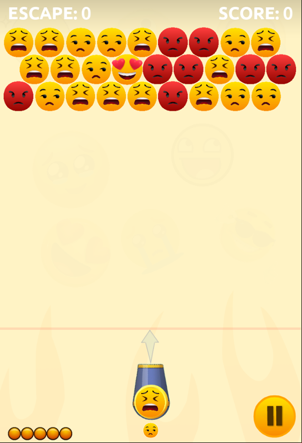 Emoji Pop Game Start Screenshot.