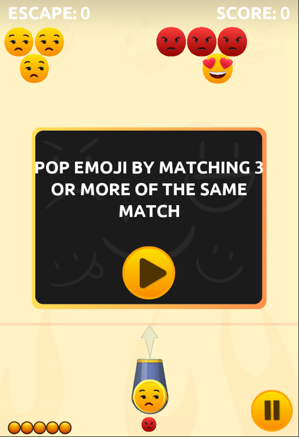 Emoji Pop Game How To Play Screenshot.