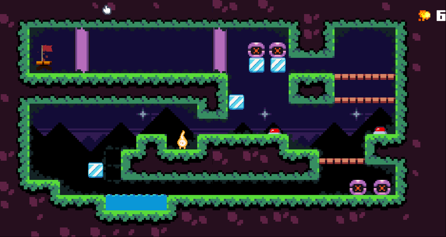 Fire and Ice Twins Game Fire Stage Screenshot.