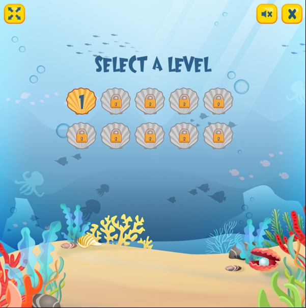 Fish N Jump Game Select Level Screenshot.