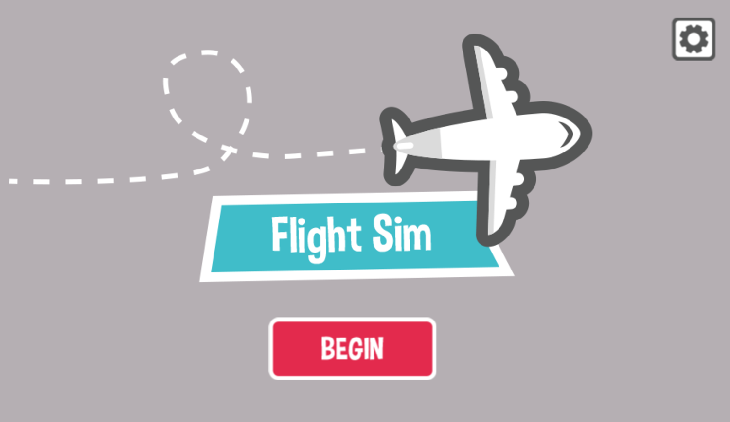 Flight Sim Game Welcome Screenshot.