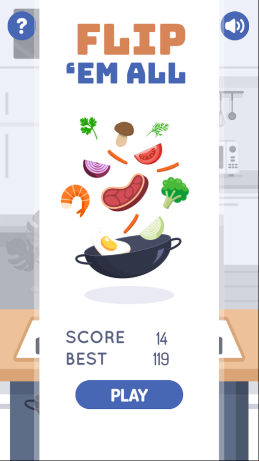 Flip Em All Game Over Screenshot.