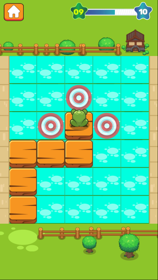 Frogs Find The Path Game Level Progress Screenshot.
