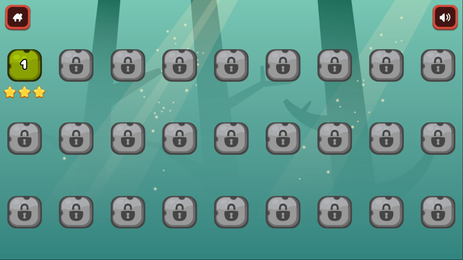 Golden Journey Game Level Select Screen Screenshot.