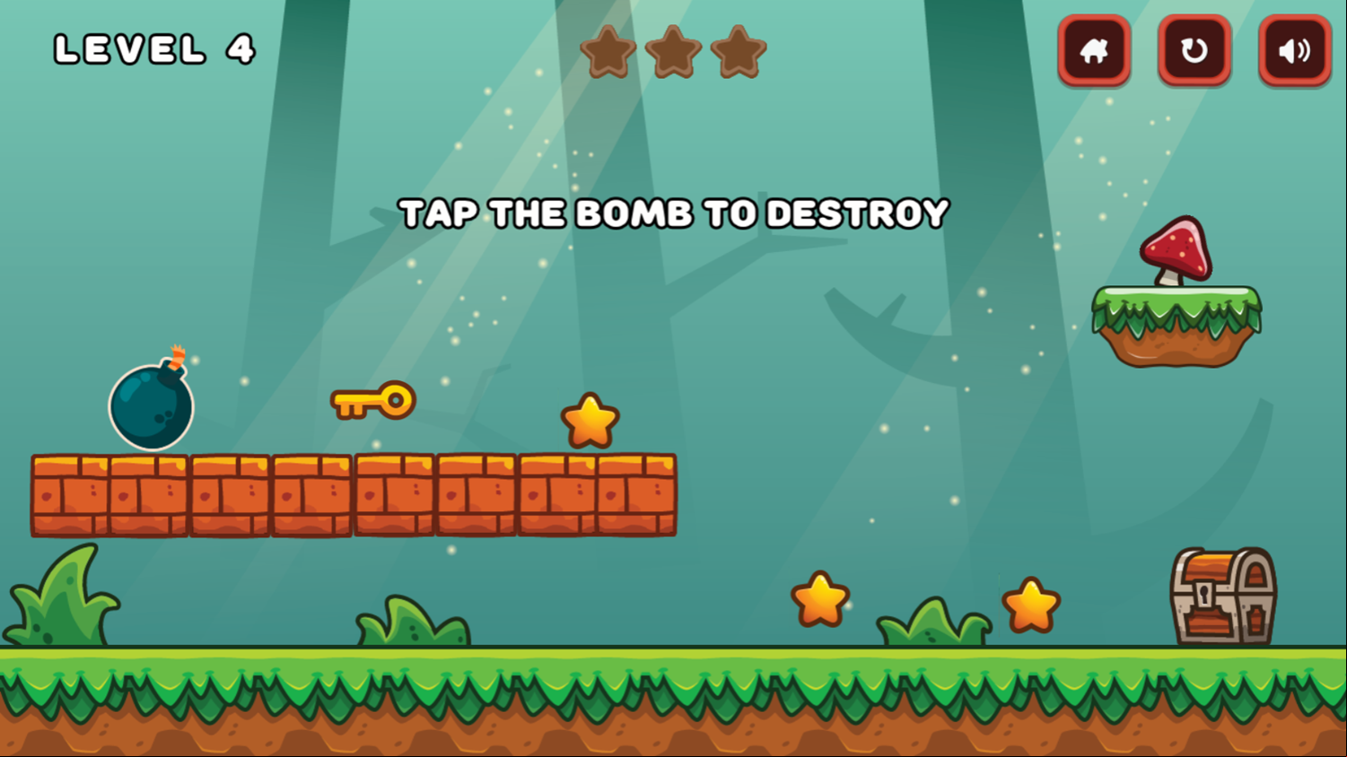 Golden Journey Game Explode Bomb Instructions Screen Screenshot.