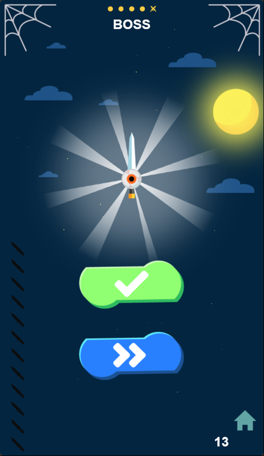 Halloween Knife Game Unlock New Knife Screenshot.