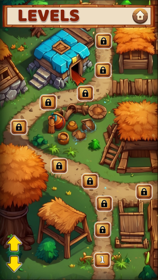 Honey Catcher Game Level Select Screenshot.