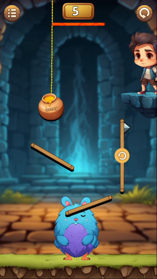 Honey Catcher Game Next Level Screenshot.