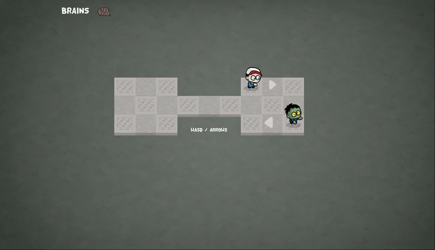 Hungry For Brains Game Controls Screenshot.